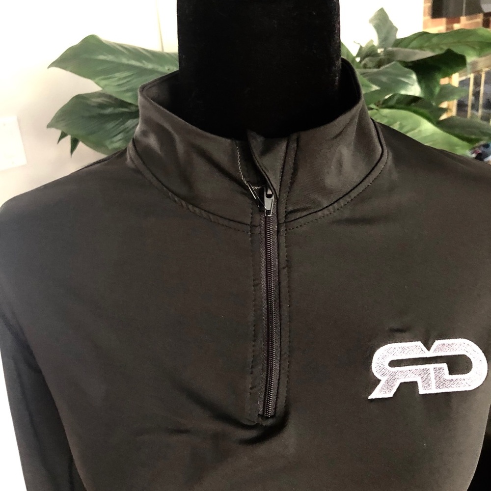 Black Quarter Zip Athletic Pullover - image 4